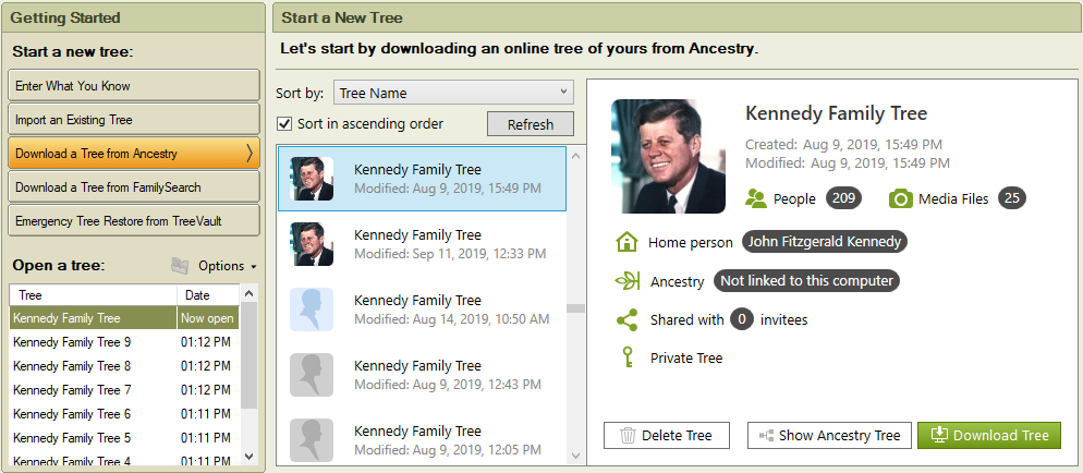 Download a Tree from Ancestry