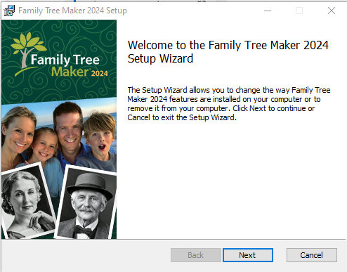 Family Tree Maker 2024 Set Up