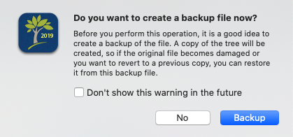 back up your tree file
