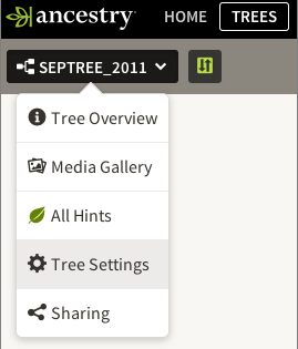 Click the menu of Tree Name